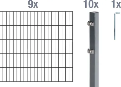 A product image showing fence components and accessories.