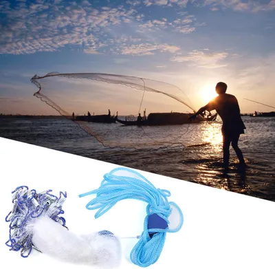 Obrázek produktu pro Rybářská síť Nylon Monofilament American Style Outdoor Handcast Mesh3meter