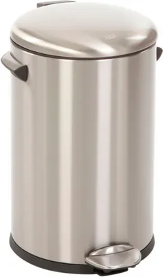 Image de EKO - Poubelle à pédale Belle Deluxe 12 litres - Acier inoxydable et plastique - Acier inoxydable mat