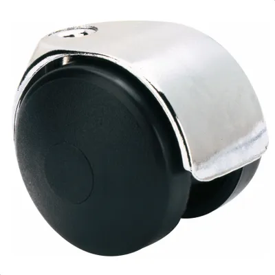 Produktbild von WAGNER Design Möbelrolle / Doppelrolle HART - Durchmesser Ø 50 mm, schwarz / chrom, Tragkraft 55 kg - 01002101
