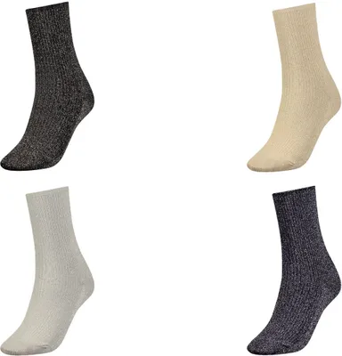 Produktbild von Tommy Hilfiger damessokken Glitter (1-pack), enkelhoog katoen met glitters, zilver