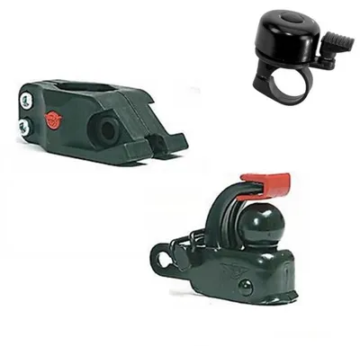 Produktbild von Hebie Fahrradanhänger kupplung Fahrrad Anhängerkupplung + Adapter inkl. Fahrradklingel