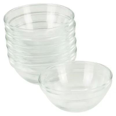 Produktbild von Glasschüssel Ø 7cm 6 Stück im Set Beilagenschüssel Dessertschale Stapelschale