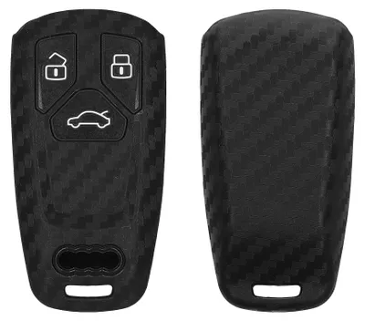 Produktbild von kwmobile Schlüsselhülle für Audi 3-Tasten Smartkey Autoschlüssel (nur Keyless Go) Hülle - Autoschlüssel Schlüssel Hülle aus Silikon - Schlüsselschutz