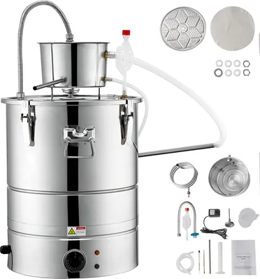 Produktbild von SucceBuy 13-Gallon Alkohol-Destillierapparat mit Thumper-Keg und Wasserpumpe - , effiziente Destillation für zu Hause und Handwerkliche Nutzung