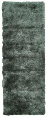 Produktbild von Hochflorteppich Breeze Läufer Grün 80x350 cm | Moderner Teppich für Wohn- und Schlafzimmer