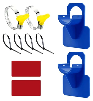 Produktbild von 2 Stück Pool Schlauchhalter für 26-38mm Poolschlauch (Blau)