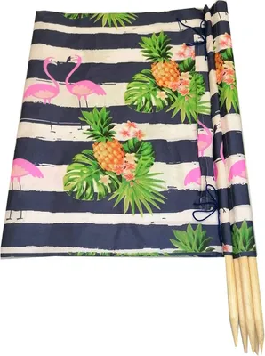 Produktbild von WINDSCHUTZ 8m für Strand Garten Meer SICHTSCHUTZ Camping Blickschutz Trennenwand 17. Flamingo blau