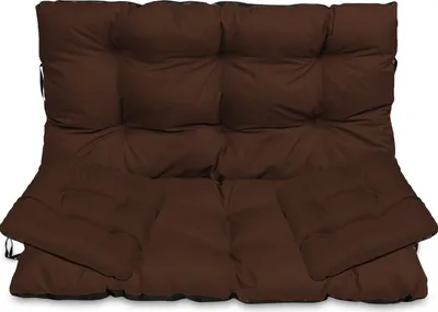 Produktbild von Sitzkissen Bankkissen Bankauflage - 180x50 cm und Rückenlehne 180x60 cm mit 2er 45x45 cm Stuhlkissen Set - Outdoor und Indoor - Braun
