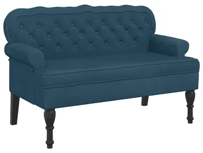 Immagine prodotto di vidaXL Panca con schienale blu 119,5x64,5x75 cm in velluto