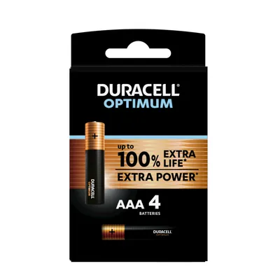 Obrázok produktu pre Jednorazová alkalická batéria Duracell Optimum AAA