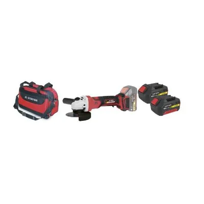 Zdjęcie produktu dla Akumulatorowa szlifierka kątowa AGB L2024, Ø 115 mm, 18 V, 2 akumulatory, 4 Ah, torba, STAYER
