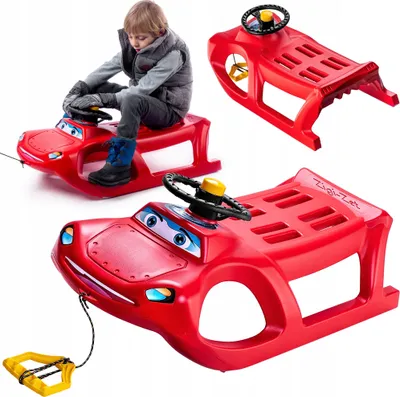 Productafbeelding van KADAX kunststof glijbaan met stuur en claxon, 91x45x37 cm, kinder glijbaan