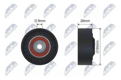 Produktbild von NTY RNK-AU-016 Umlenkrolle Keilrippenriemen für AUDI A4 Avant (8K5, B8) A6 Avant (4G5, 4GD, C7) A6 Avant (4F5, C6) A4 Avant (8ED, B7) Q5 (8RB)