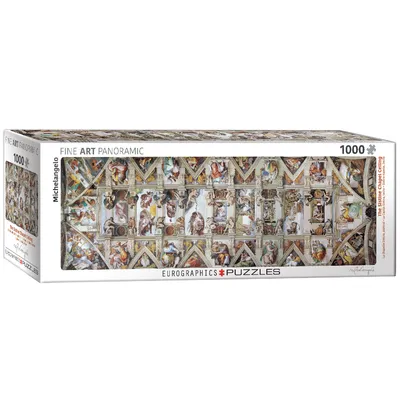 Image de Michelangelo - Chapelle Sixtine 1000 pièces Puzzle panoramique format 96x32 cm