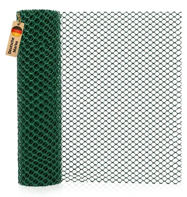 Produktbild von NOOR Kunststoffzaun - Rollenzaun aus HDPE 290g/m² - 0,5 x 25 m Grün - mit reißfester Rautenstruktur - vielseitiges Gartengitter wetterfest