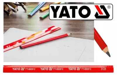 Produktbild von YATO Zimmermannsbleistift HB für Handwerker 1 Stück