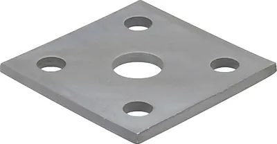 Produktbild von Pitzl 5-Lochplatte für Gewinde M24, 100x100x6mm, ZiNiP beschichtet, Stahl