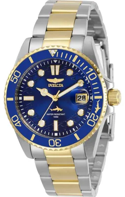 Obrázek produktu pro Invicta Pro Diver 30481 Dámské hodinky - Quartzový strojek - Nerezová ocel s modrým ciferníkem - 38 mm