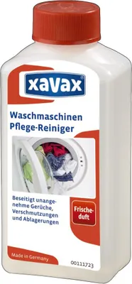 Produktbild von Xavax Waschmaschinen-Pflegereiniger mit Frischeduft, 250 ml, 1 Stück(e), 142 mm, 62 mm, 40 mm, 308 g, GHS05: Ätzend