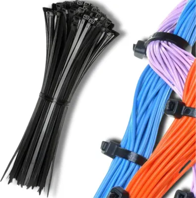 Produktbild von Kabelbinder, schwarz, Nylon-Kabelbinder 250x5mm, 250 Stk
