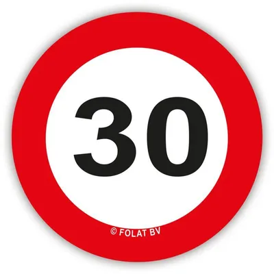 Produktbild von 48 Verkehrsschilder 30 Streudeko 5cm
