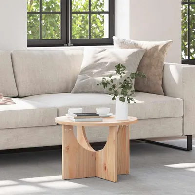 Productafbeelding van Maison Exclusive - Salontafel, naturel, 50 x 50 x 35 cm, massief grenenhout