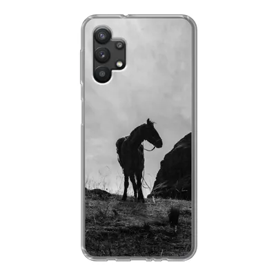 Produktbild von MuchoWow® Handyhülle Schutzhülle Hülle für Samsung Galaxy A32 5G Pferd - Wolken - Wiese Silikon Softcase Handy Hülle - Softcase