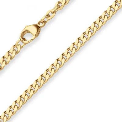 Produktbild von 4,1mm Panzerkette Goldkette Collier Halskette aus 750 Gold Gelbgold 55cm