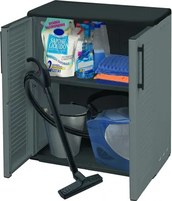Produktbild von Gartenschrank Wetterfest Outdoor Schrank Kunststoff Mehrzweckschrank Aufbewahrungsschrank Allzweckschrank Balkonschrank Haushaltsschrank Terrassenschrank Garagenschrank