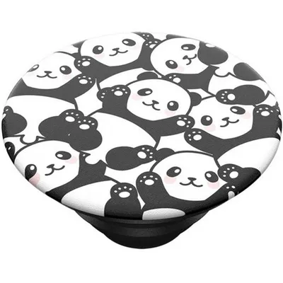 Produktbild von PopSockets PG Pandamonium, Griffigkeit, Schwarz, Weiß, Jede Marke, Tiermuster, 39,7 mm, 39,7 mm