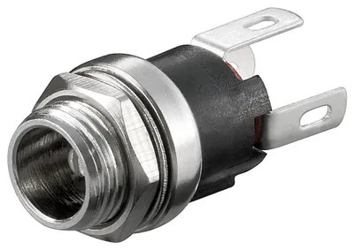 Produktbild von DC-Einbaubuchse Stift 2,1 mm, geschlossene Bauart mit Lötanschluss