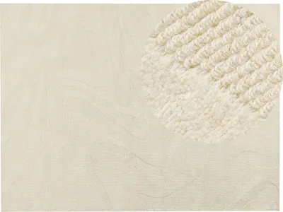 Produktbild von BELIANI Teppich Beige aus Wolle 300 x 400 cm Rechteckig Modern Abstraktes Muster für Wohnzimmer Schlafzimmer Flur
