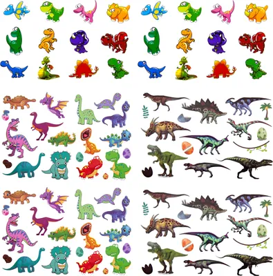 Produktbild von Oblique Unique Dino Kinder Tattoo Set 94 Stück Dinosaurier Tattoos zum Spielen für Jungs zum Kindergeburtstag