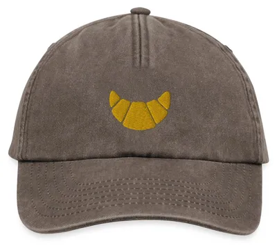 Produktbild von Spreadshirt Stickerei Croissant Vintage Cap, One size, Vintage Braun