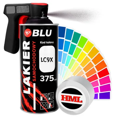 Zdjęcie produktu dla Lakier samochodowy spray LC9X czarny deepblack do VW + pistolet BLU