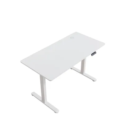 Zdjęcie produktu dla SONNI białe biurko z elektryczną regulacją wysokości 120x60 cm, nośność 60 kg, z blokadą przed dziećmi i funkcją pamięci, blat 15 mm