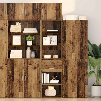 Obrázek produktu pro Vysoká komoda vidaXL, barva Altholz, rozměry 50 x 42,5 x 225 cm, materiál: dřevovláknitá deska