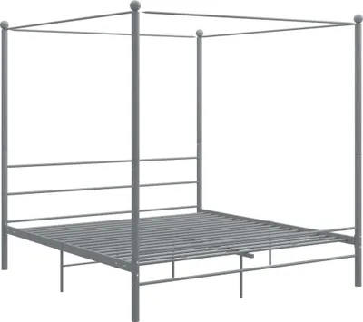 Immagine prodotto di Letto a Baldacchino Grigio in Metallo 180x200 cm