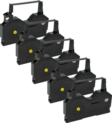 Produktbild von vhbw 5x Farbband Schriftband kompatibel mit Olympia Traveller Electronic, Report Electronic 2 Schreibmaschine - Carbonband, Schwarz