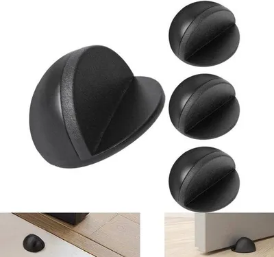 Immagine prodotto di 4 fermavalvole RVS - silenziatori - senza foratura (45 x 5 x 26 mm)
