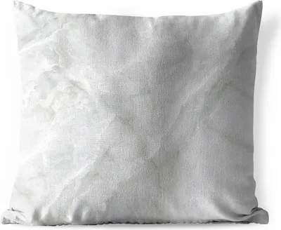 Produktbild von MuchoWow® Outdoor Kissen - Marmor - Stein - Weiß - 50x50 cm - Wetterfest - Lounge Kissen - Komfortabel - Kissen mit Bild