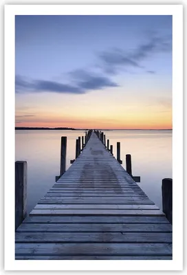 Produktbild von Poster - Poster ohne Rahmen - Sonnenuntergang See Wasser Brücke - 61x91,5 cm - Wand Bild - Wanddeko - Wandbilder - Kunstposter - Wandposter - Bilder - Kunstdruck - Wandbild - P2XPA61x91-2508