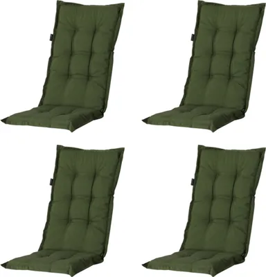 Produktbild von Madison - Gartenstuhlauflage Niedrige Rückenlehne Panamagrün - Ca. 105x50 cm - 4er-Set