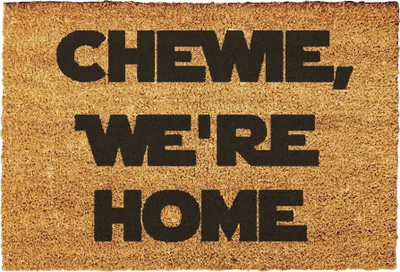 Produktbild von Chewie We're Home Fußmatte, Fußmatte, Lustige Fußmatte, Lustige Türmatte, Geburtstagsgeschenk, Hochzeitsgeschenk, Geschenk für Star Wars Fan