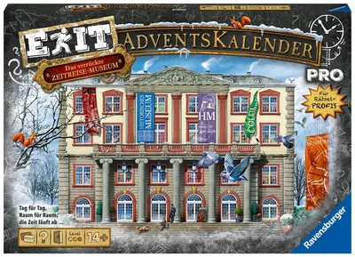 Produktbild von 18958 EXIT Adventskalender pro Das verrückte Zeitreisemuseum 24 Rätsel für EXIT-Begeisterte ab 14 Jahren