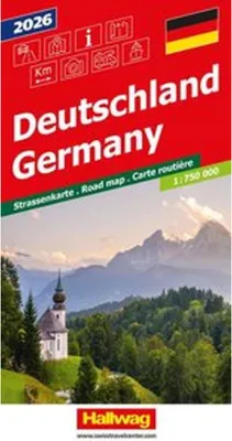 Produktbild von Hallwag Strassenkarte Deutschland 2027 1:750.000