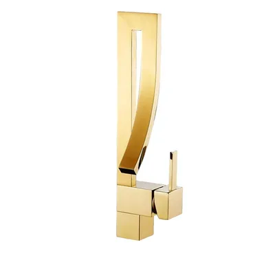 Immagine prodotto di Rubinetto per lavabo, finitura oro, stile contemporaneo, Oro - Oro