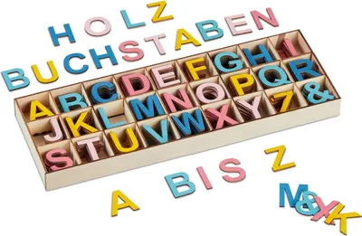 Zdjęcie produktu dla Zestaw drewnianych literek, 324 elementy