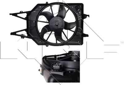 Produktbild von NRF 47034 Lüfter Motorkühlung Kühlerlüfter für FORD FOCUS (DAW, DBW) Wasserkühler
